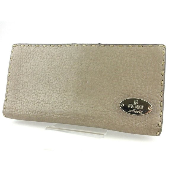 Authentic FENDI wallet Sereria gray gray leather - Picture 1 of 9